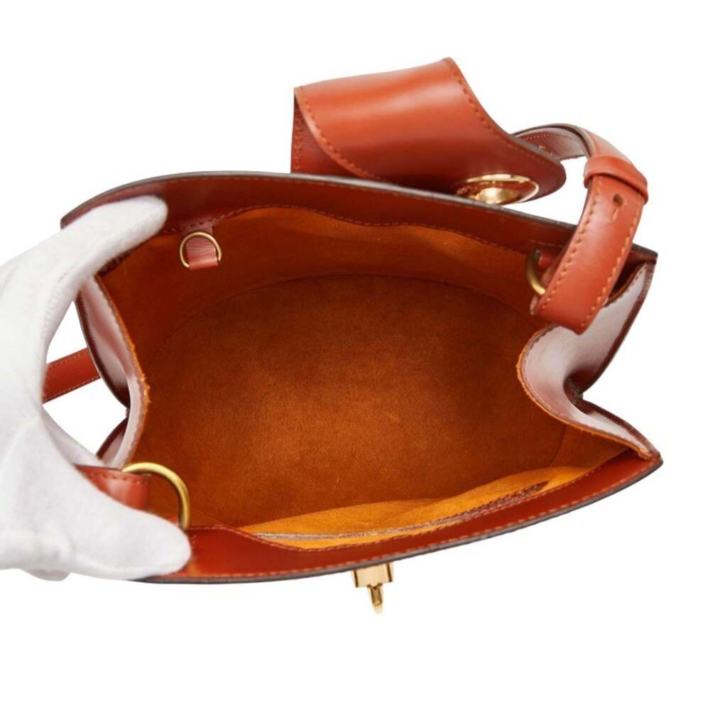 LOUIS VUITTON Authentic Brown Leather Shoulder Bag - Picture 7 of 9